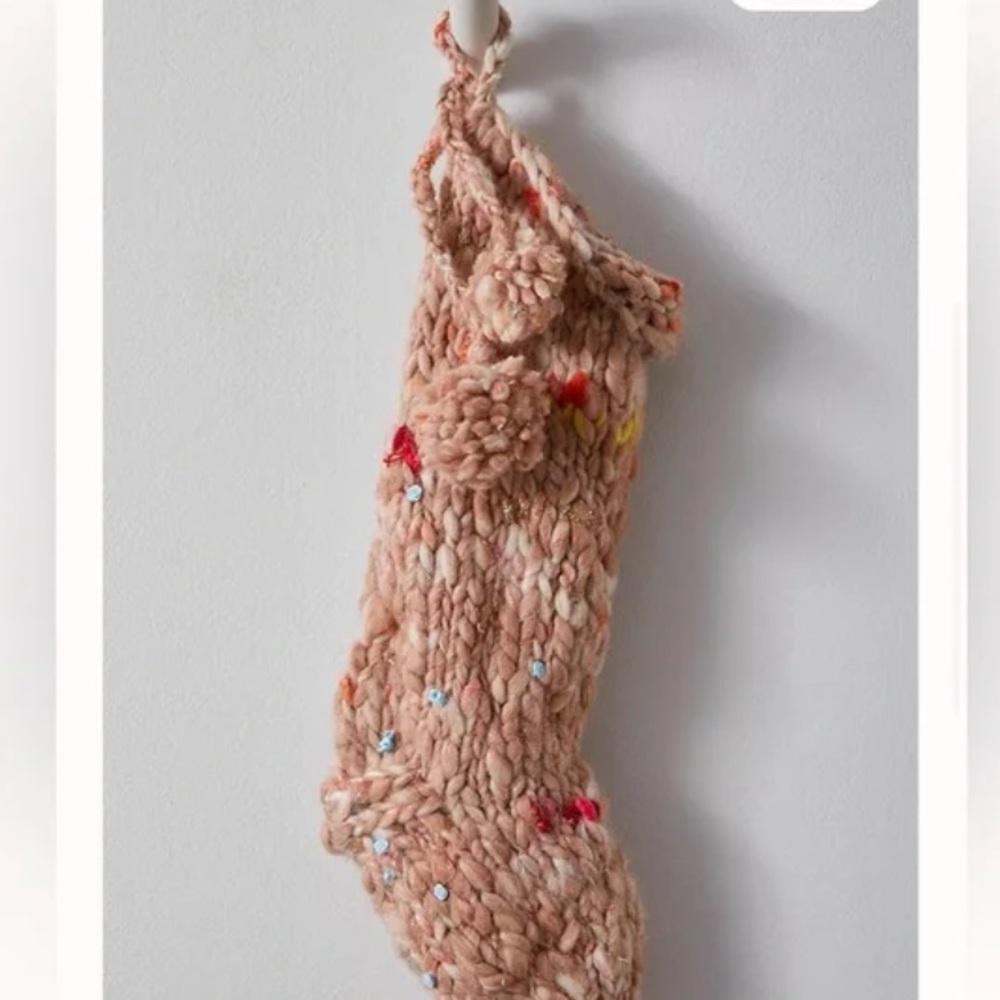 Free People Multicolor Knit Holiday Stocking